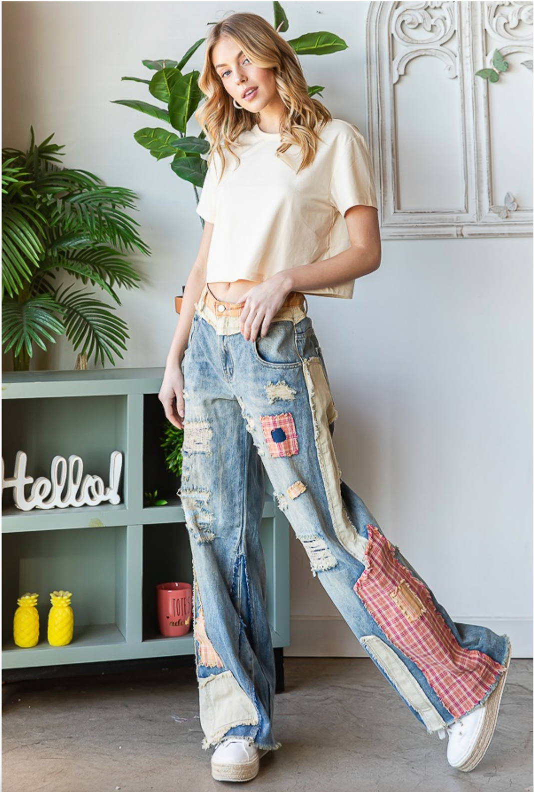 Boho Patch Jeans