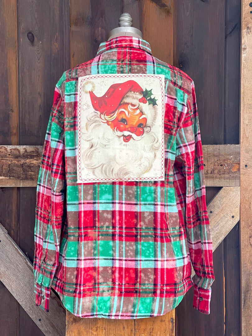 Santa Baby Art Flannel- LIMITED EDITION Mistletoe Plaid