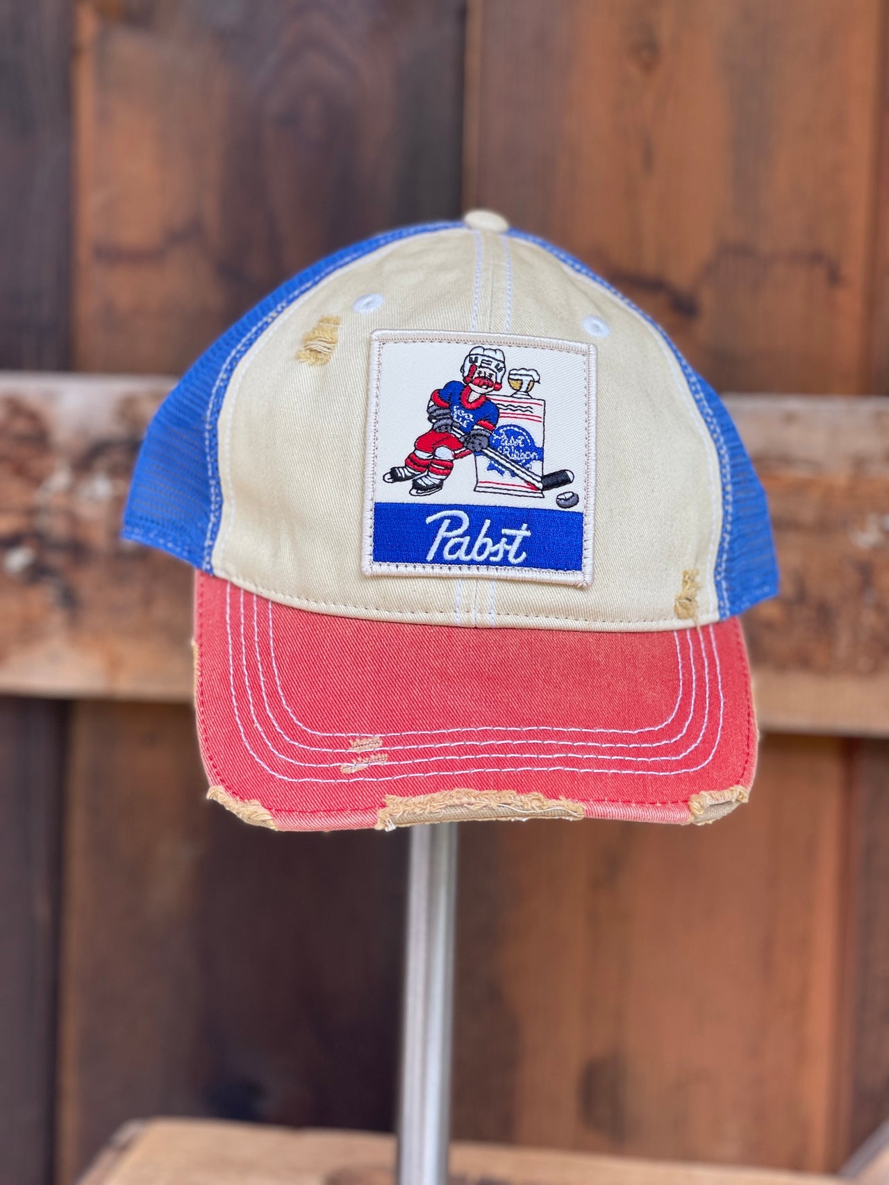 Pabst Blue Ribbon Red/ White/ Blue Hockey Hat