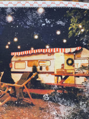 Happy Camper Art Flannel- Distressed Black – Angry Minnow Vintage LLC