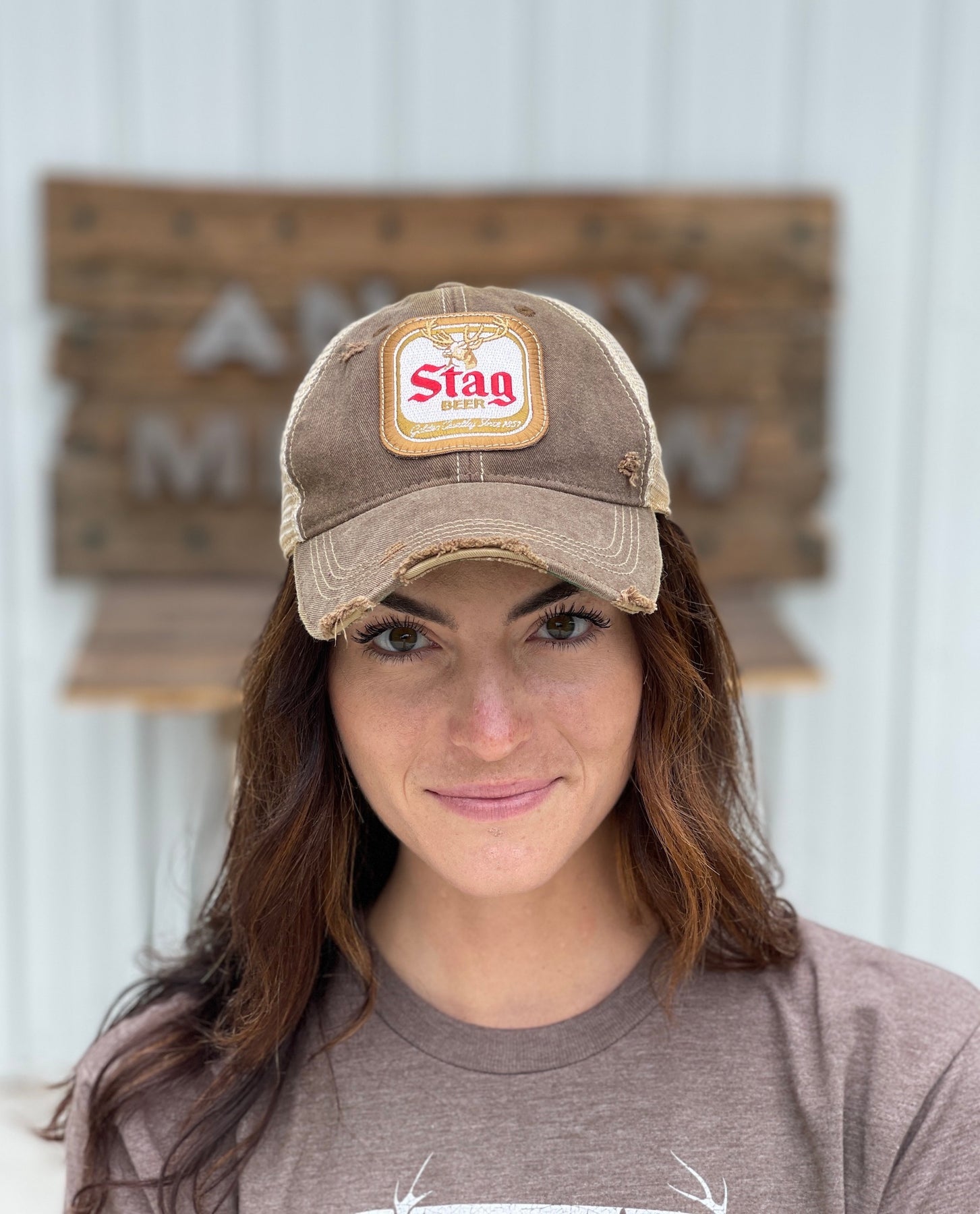 Mountain Dew Old School Hat - Distressed Red Snapback