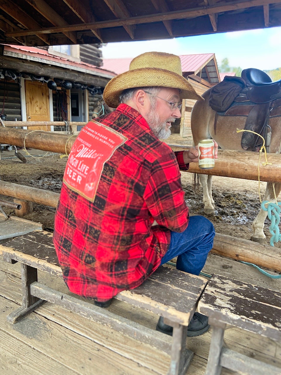 Miller High Life Beer Flannel